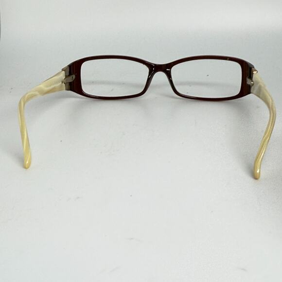 Vogue Eyeglasses Frames VO2595-B 1665 Brown Ivory Rectangle 52-15-130 H18747 - Picture 3 of 7